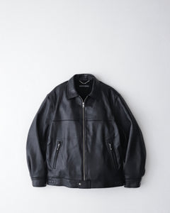 LEATHER SINGLE RIDERS JACKET