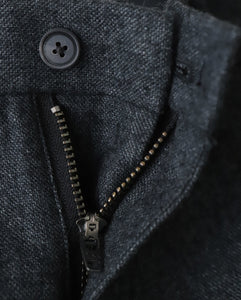 LINEN WOOL TWILL TUCKED EASY PANTS（WOMEN）
