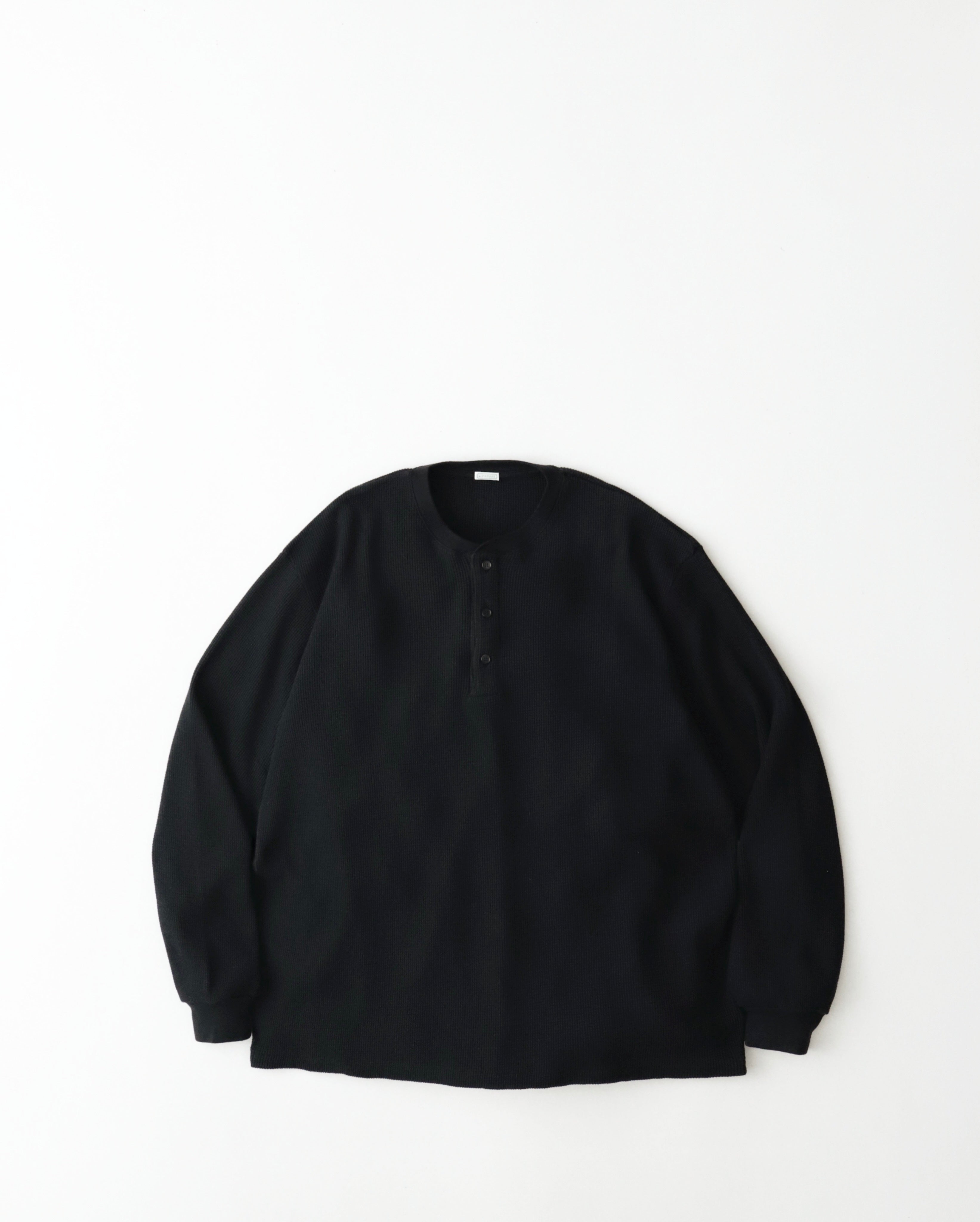 A.PRESSE CASHMERE BLEND WAFFLE L/S HENLEY NECK SHIRT – NCNR ONLINE 