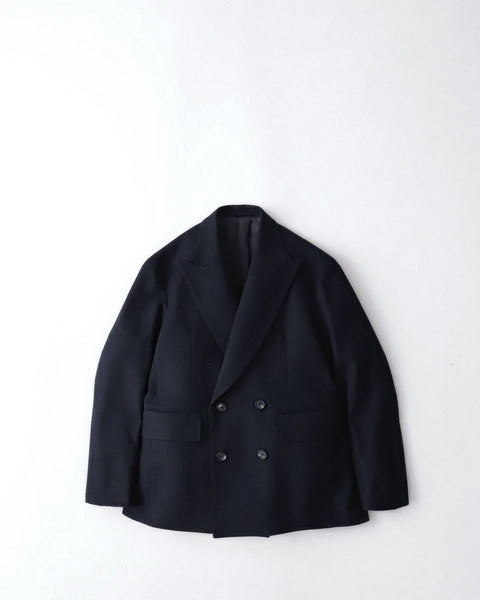 N.O.R.C ノーク　リネンブレンド　ダブルブレストジャケット　ブラック The CLASIK DOUBLE BREAST JACKET – NCNR WEB STORE