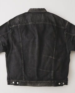 NEW MANUAL BLACK DENIM TRACKER JACKET