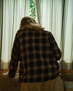 SUPER 120’S WOOL CHECK OPEN SHIRT