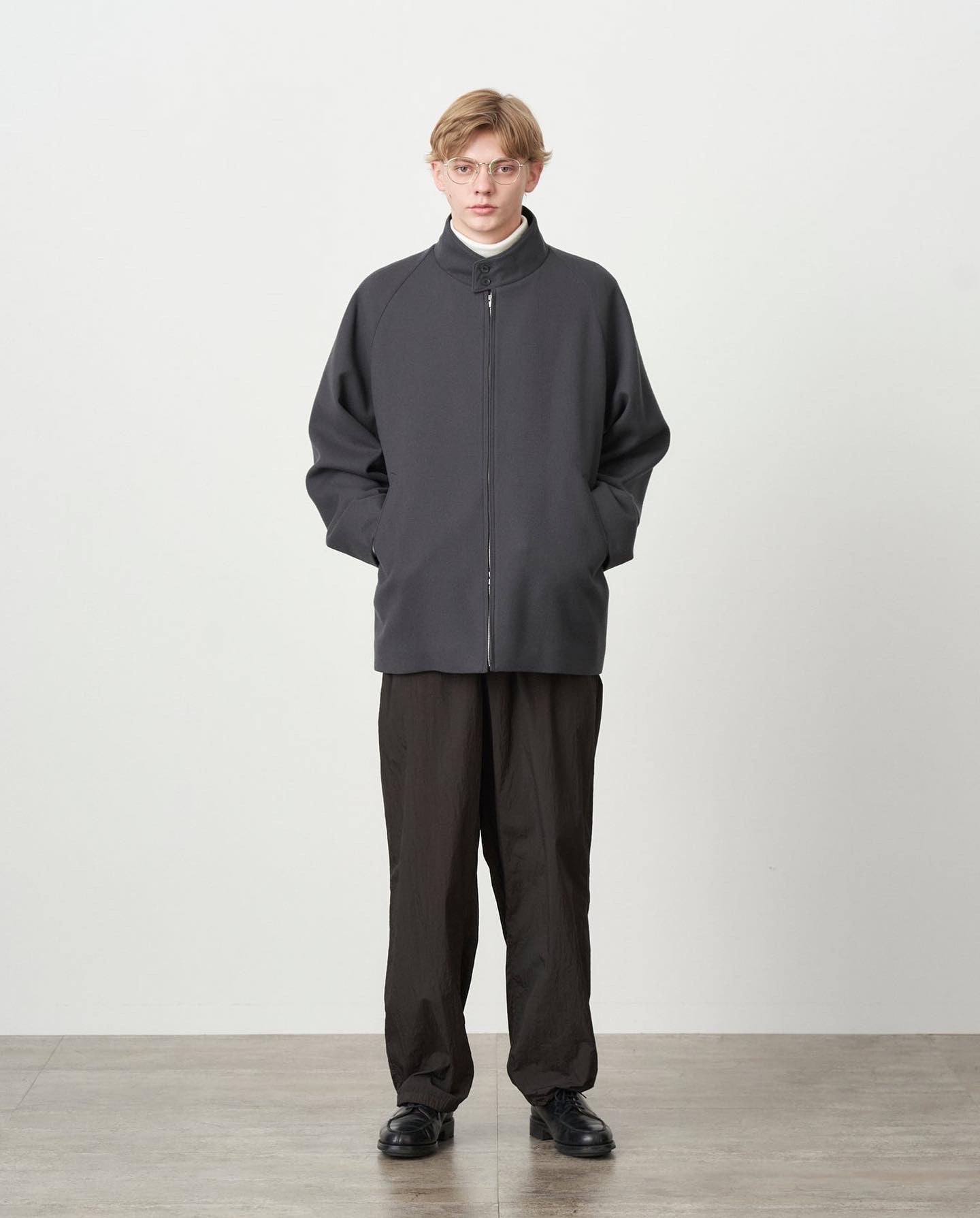 SUPER 160S DOUBLE SAXONY HARRINGTON JACKET