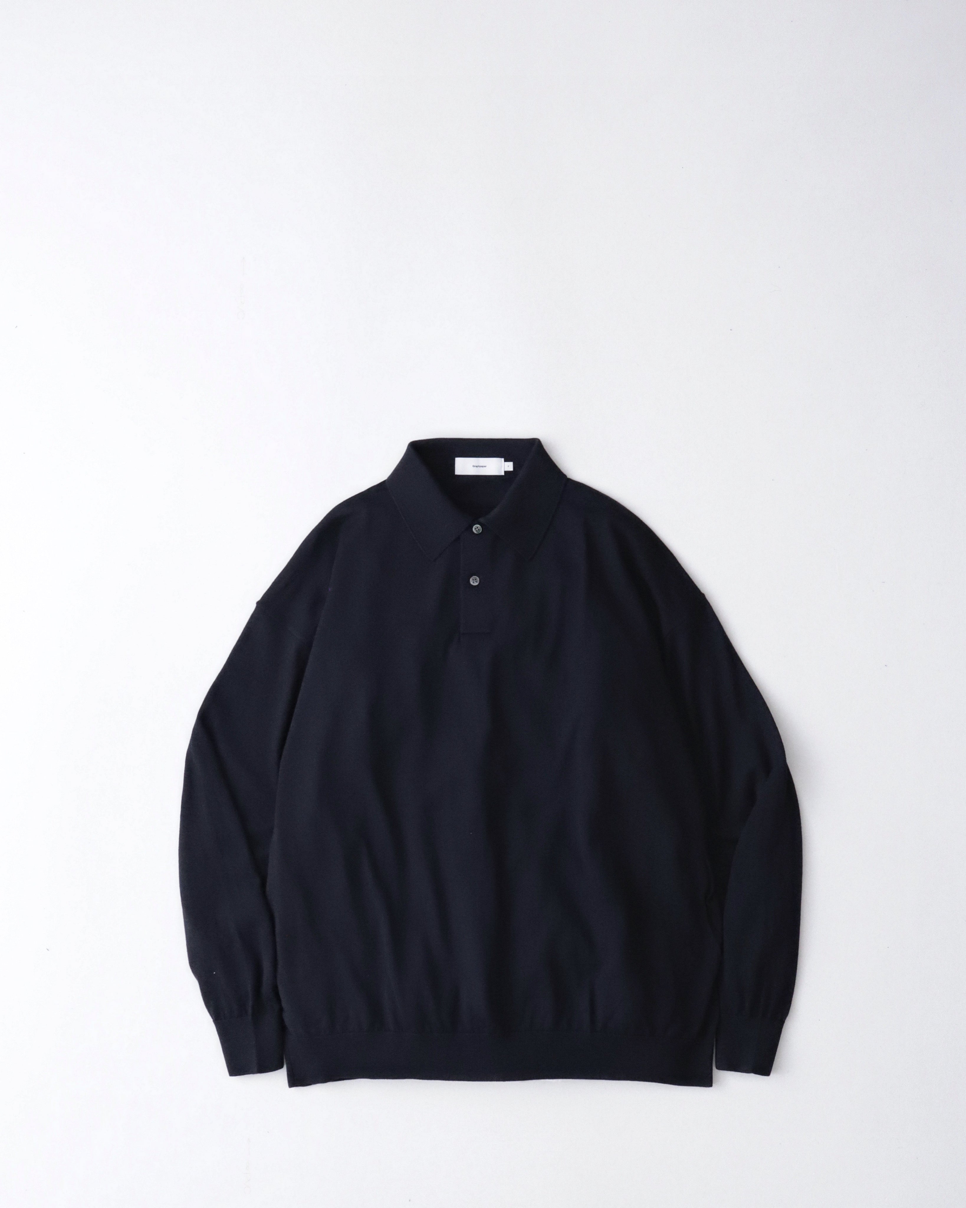 Graphpaper HIGH GAUGE KNIT OVERSIZED L/S POLO – NCNR WEB STORE