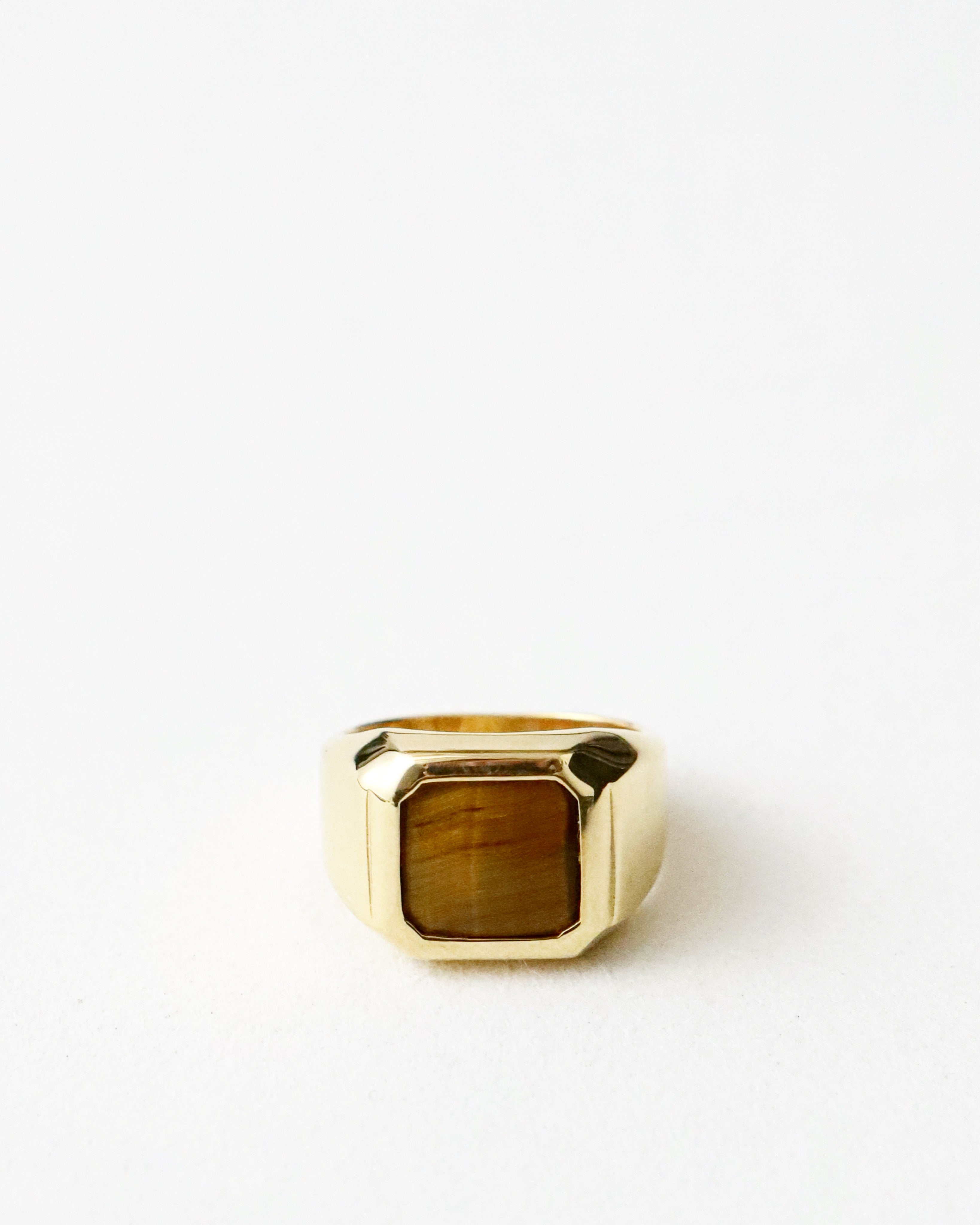 TIGER'S EYE SIGNET RING