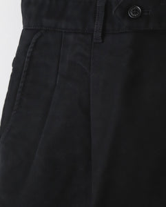 OUT TUCK WIDE TAPERED PANTS｜MOLESKIN
