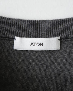 GARMENT DYED CASHMERE SILK CREWNECK CARDIGAN（WOMEN）