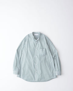 BROAD L/S OVERSIZED BAND COLLAR SHIRT