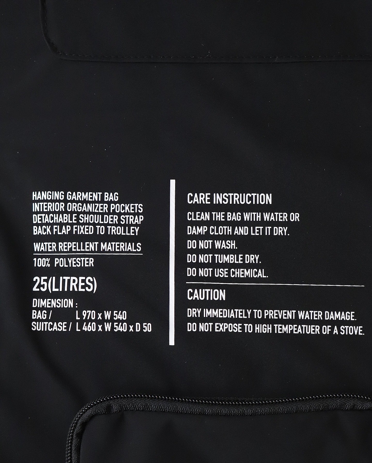 MULTI POCKET GARMENT BAG