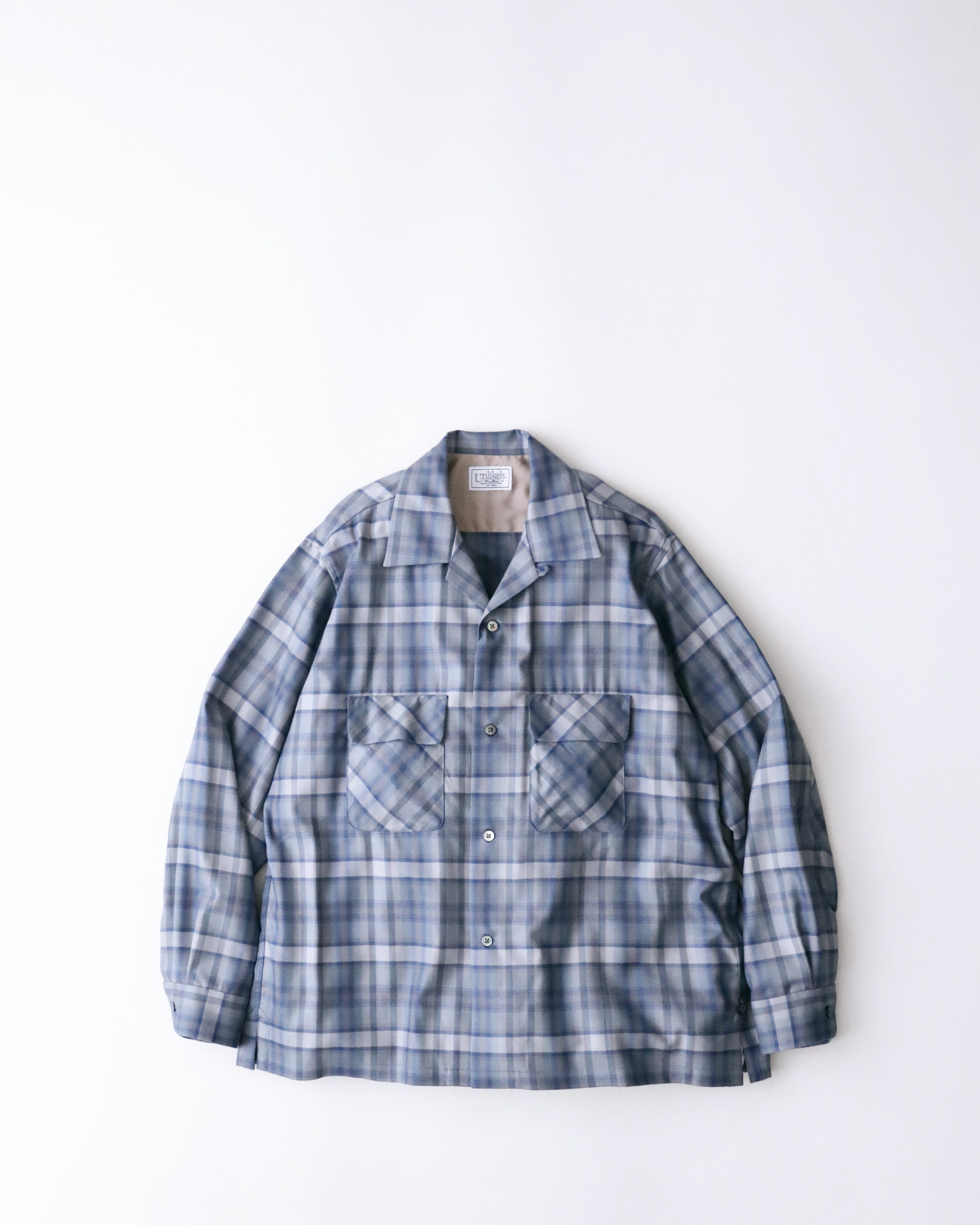 UNLIKELY 2P SPORTS OPEN L/S SHIRTS WOOL PLAIDS