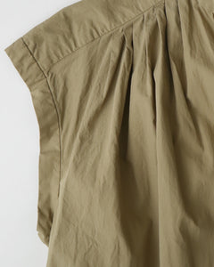 NATURAL DYED COTTON LAWN TUCKED DRESS（WOMEN）