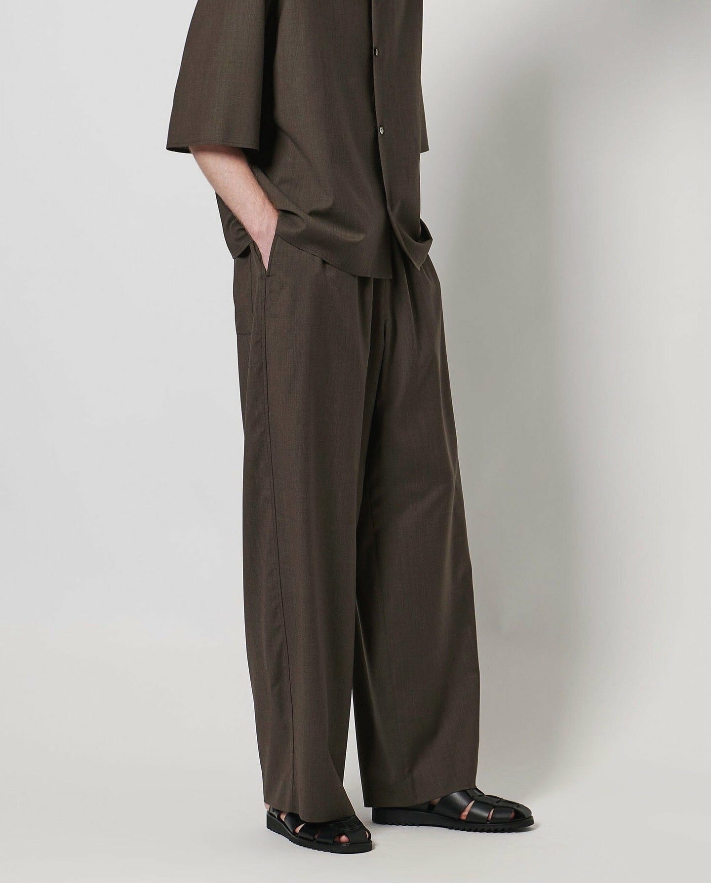 WOOL TROPICAL HAREM PANTS