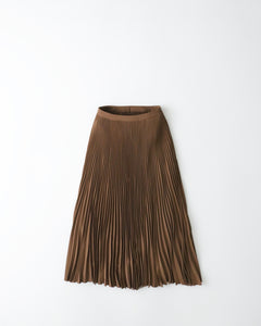 SATIN PLEATS SKIRT（WOMEN）