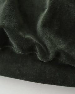 COMPACT VELOUR MOCK NECK