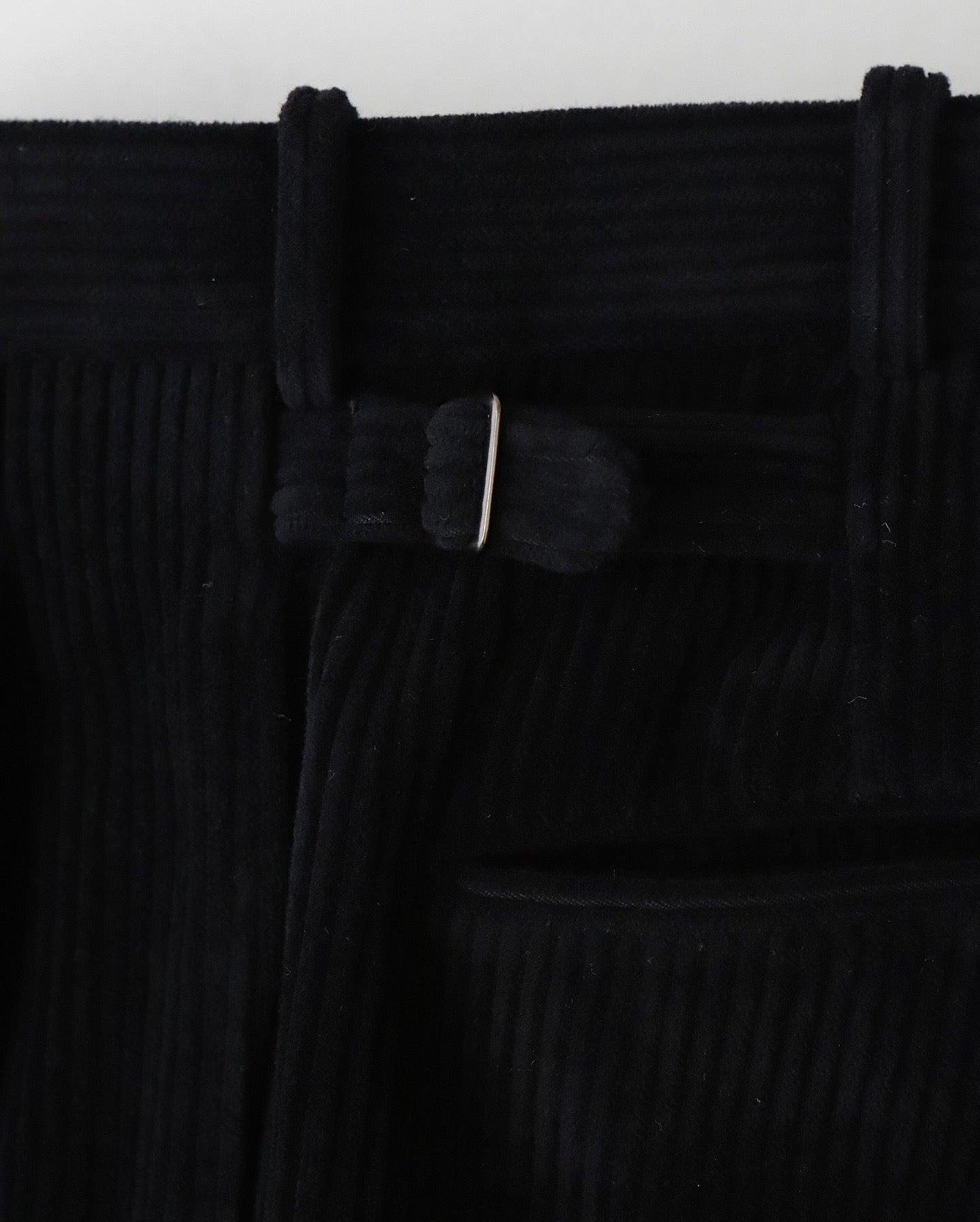 WOOL CORDUROY WIDE TAPERED TROUSERS