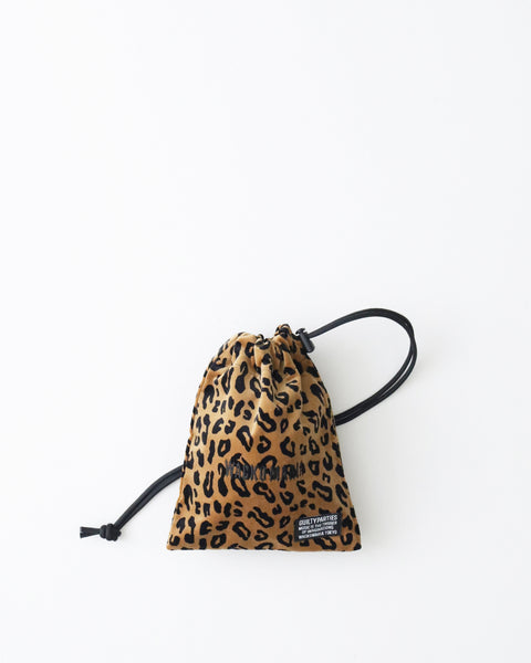 wackomaria ワコマリア　レオパード　leopard 豹柄　鞄　BAG WACKO MARIA/ワコマリア/LEOPARD VELVET DRAWSTRING BAG