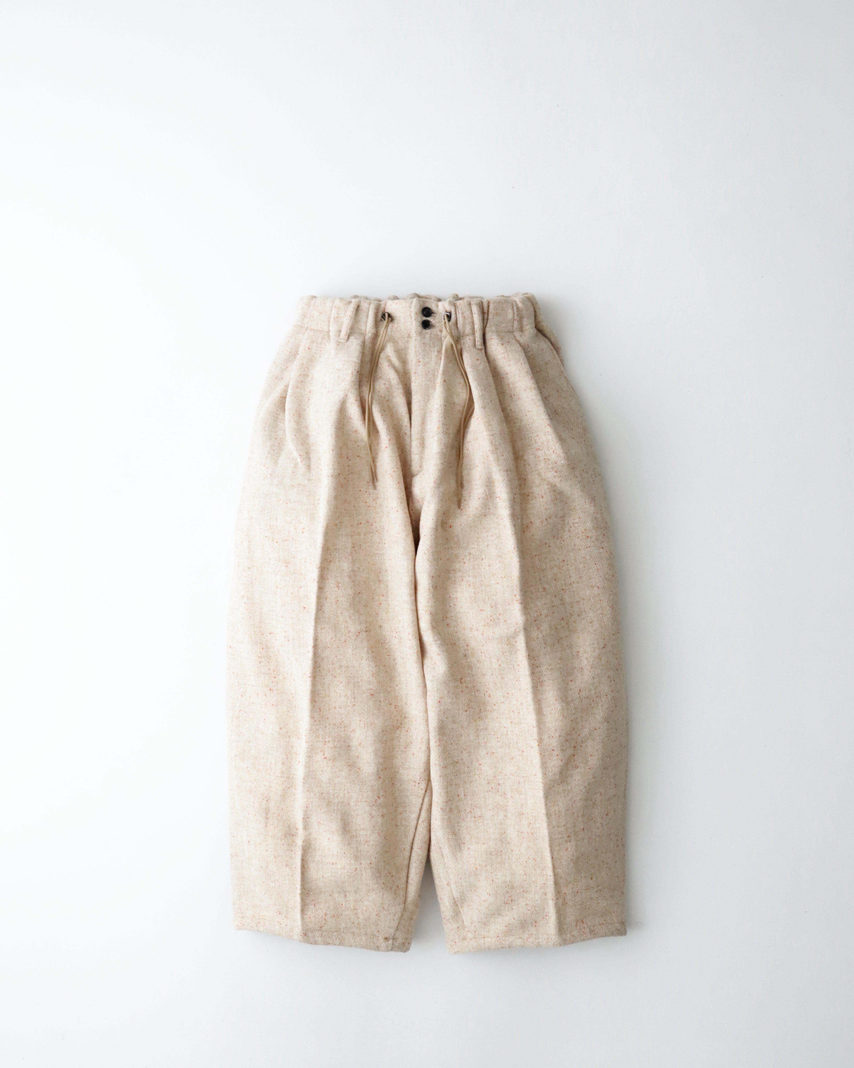 CIRCULAR PANTS CREAM NEP HARRIS TWEED