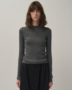 RAMIE WOOL RIB｜RIB MOCKNECK SWEATER（WOMEN）