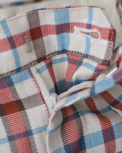 FARAH｜TWO-TUCK WIDE SHORTS / SOUVENIR CHECK