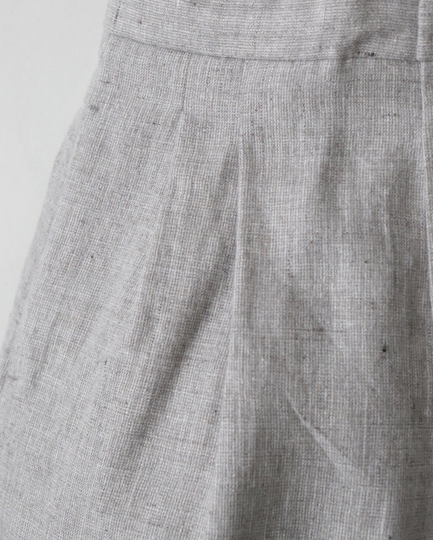 LINEN WOOL TWILL TUCKED EASY PANTS（WOMEN）