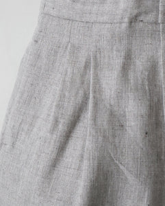LINEN WOOL TWILL TUCKED EASY PANTS（WOMEN）