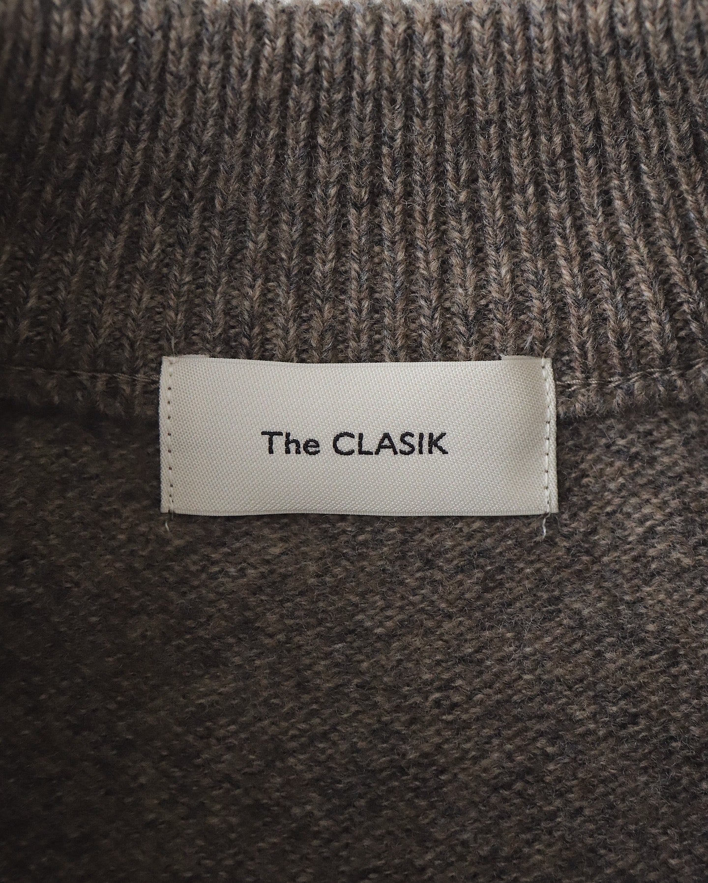 ZIP CREW NECK CARDIGAN｜LAMS WOOL PLAIN KNITTED