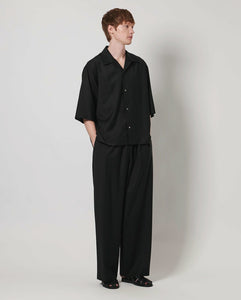 WOOL TROPICAL OPEN COLLAR SHIRT