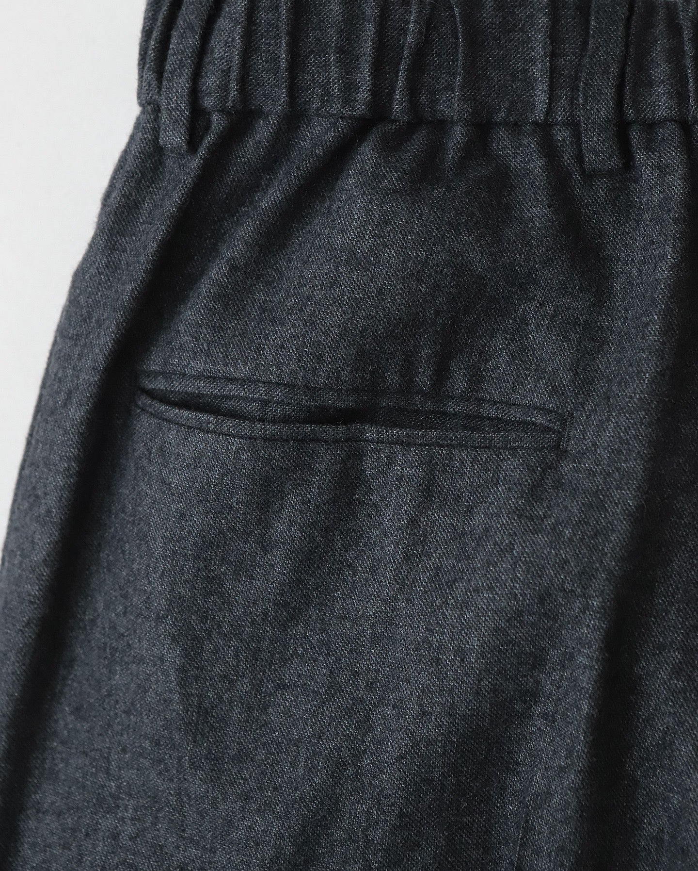 LINEN WOOL TWILL LOOSE FIT PANTS