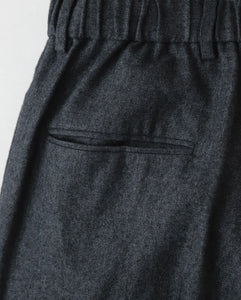 LINEN WOOL TWILL LOOSE FIT PANTS