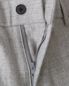 LINEN WOOL TWILL LOOSE FIT PANTS
