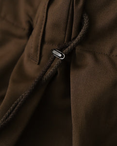 CIRCULAR SHORT PANTS BROWM TWILL