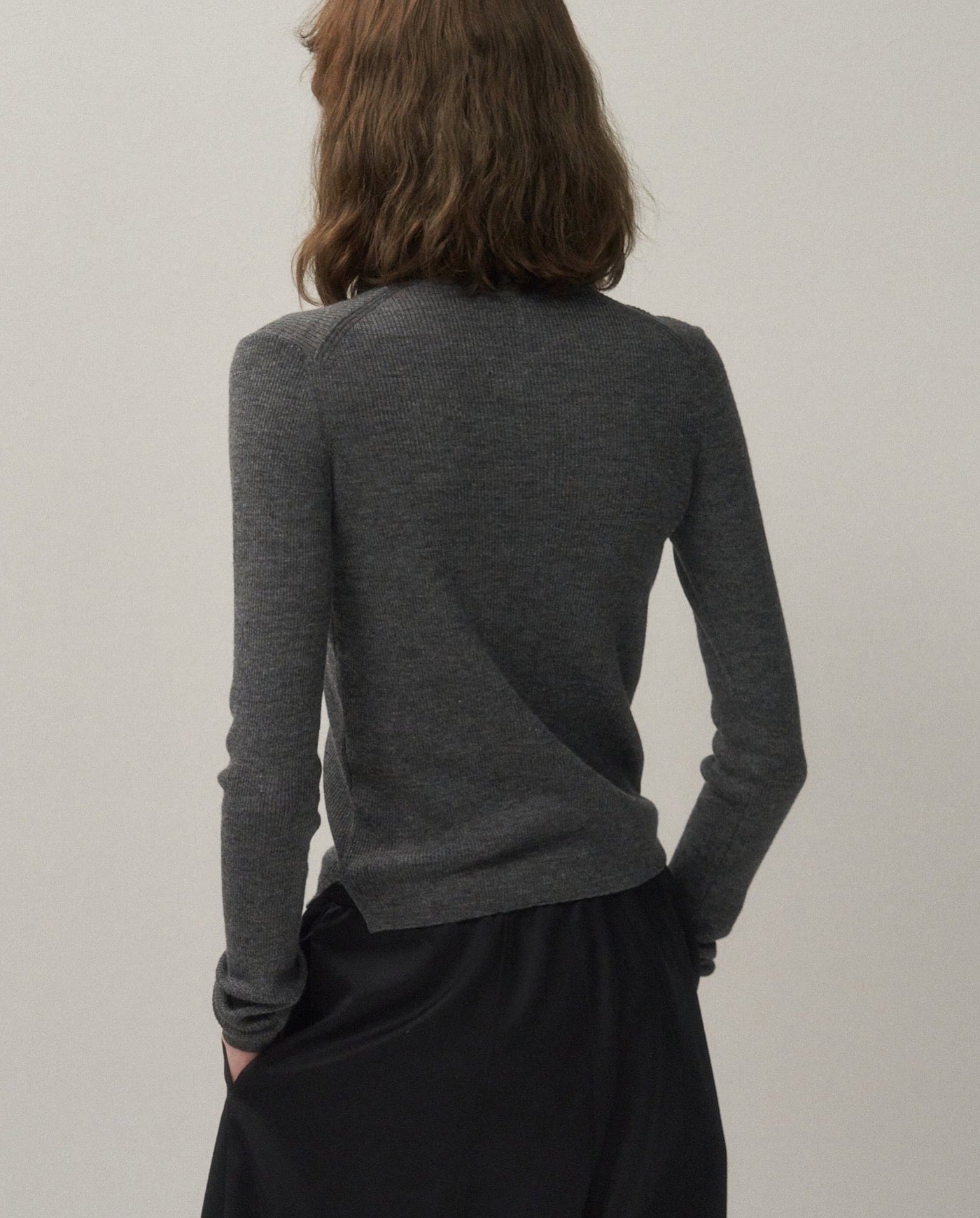RAMIE WOOL RIB｜RIB MOCKNECK SWEATER（WOMEN）