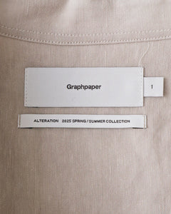 LINEN CUPRO L/S OVERSIZED BAND COLLAR SHIRT