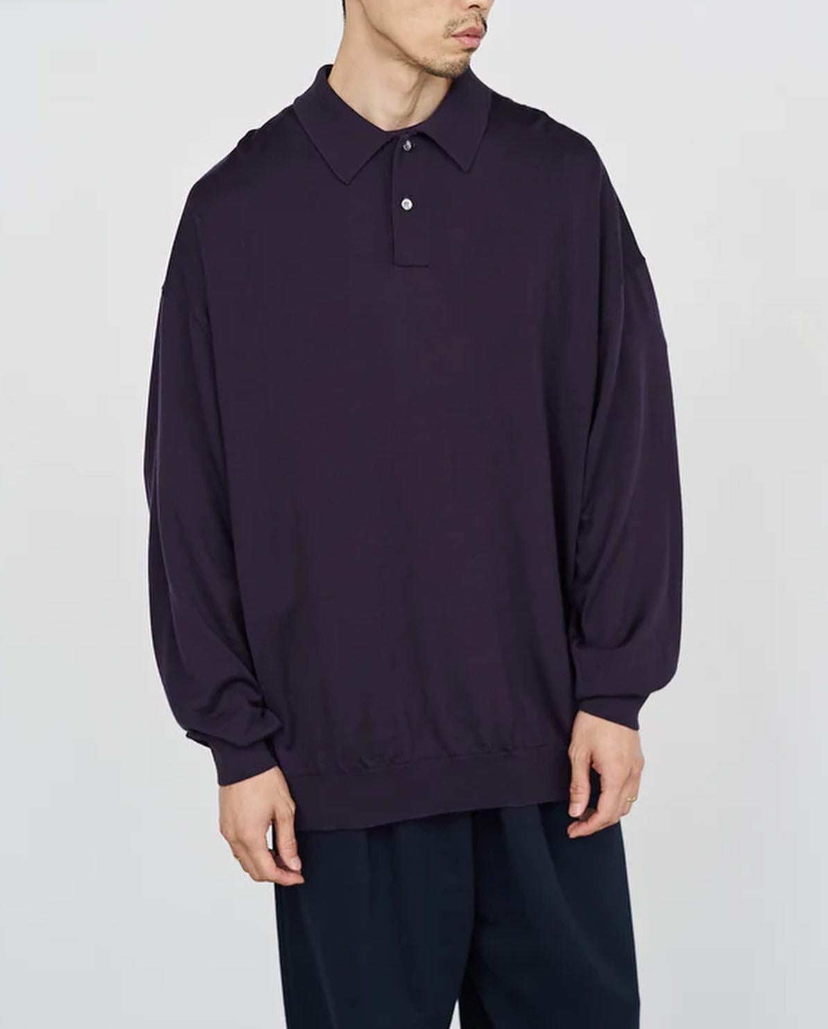 Graphpaper HIGH GAUGE KNIT OVERSIZED L/S POLO – NCNR WEB STORE