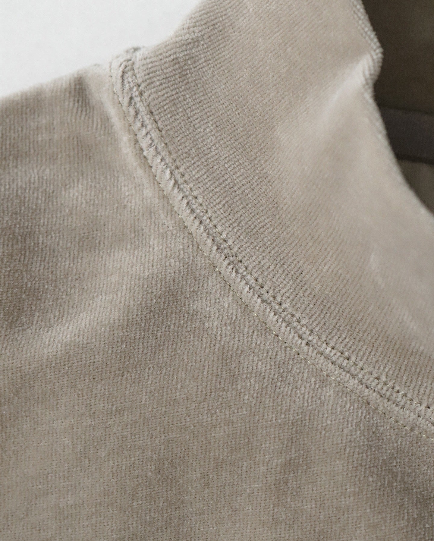 COMPACT VELOUR MOCK NECK