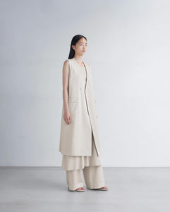 VISCOSE WOOL SILK GABARDINE SLIP DRESS（WOMEN）