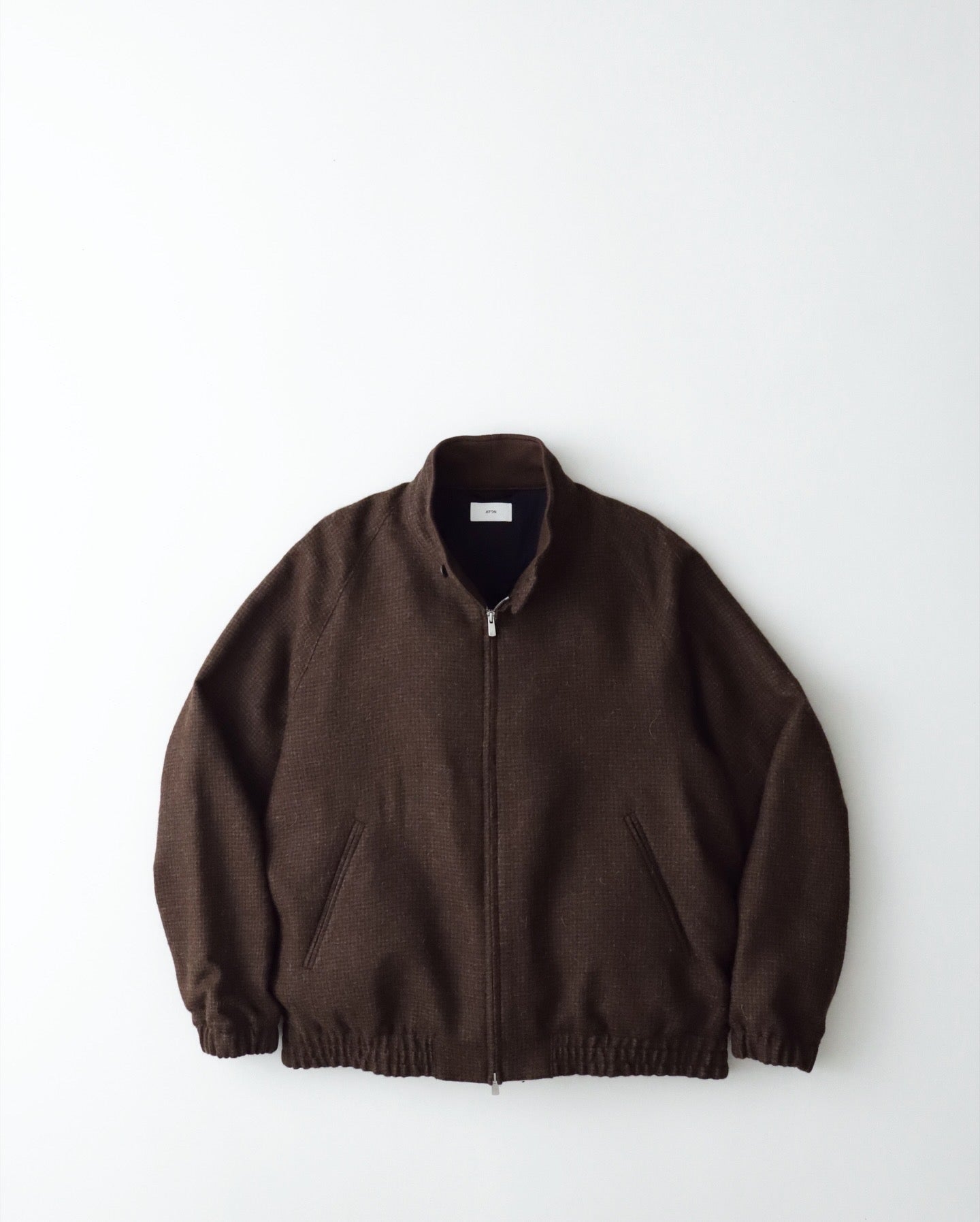 ALPACA HOUND TOOTH HARRINGTON JACKET