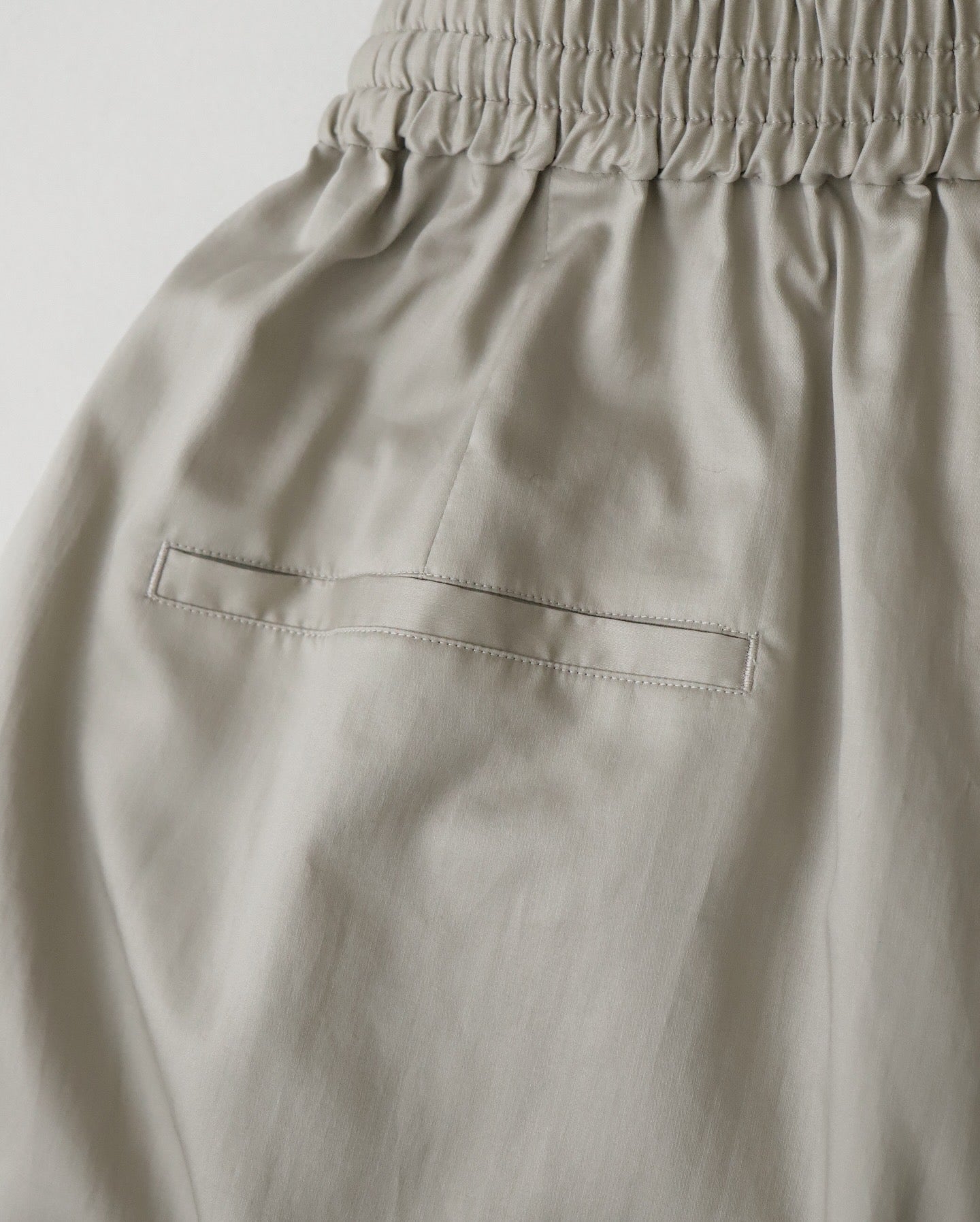 SILICON POPLIN TWO TUCK EASY WIDE PANTS（WOMEN）