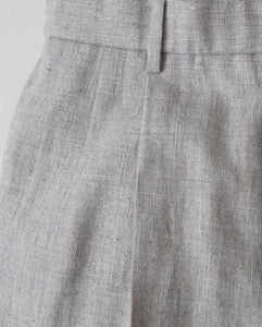 LINEN WOOL TWILL LOOSE FIT PANTS