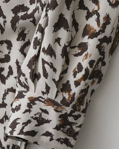 LEOPARD OPEN COLLAR SHIRT