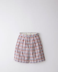 FARAH｜TWO-TUCK WIDE SHORTS / SOUVENIR CHECK