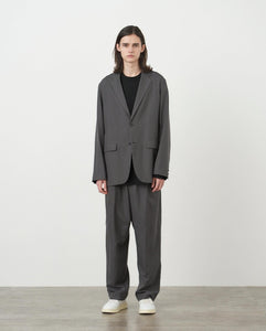 テーラードジャケット【ATON・半額】グレー Nidom Silk Tailored Jacket