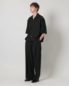 WOOL TROPICAL OPEN COLLAR SHIRT