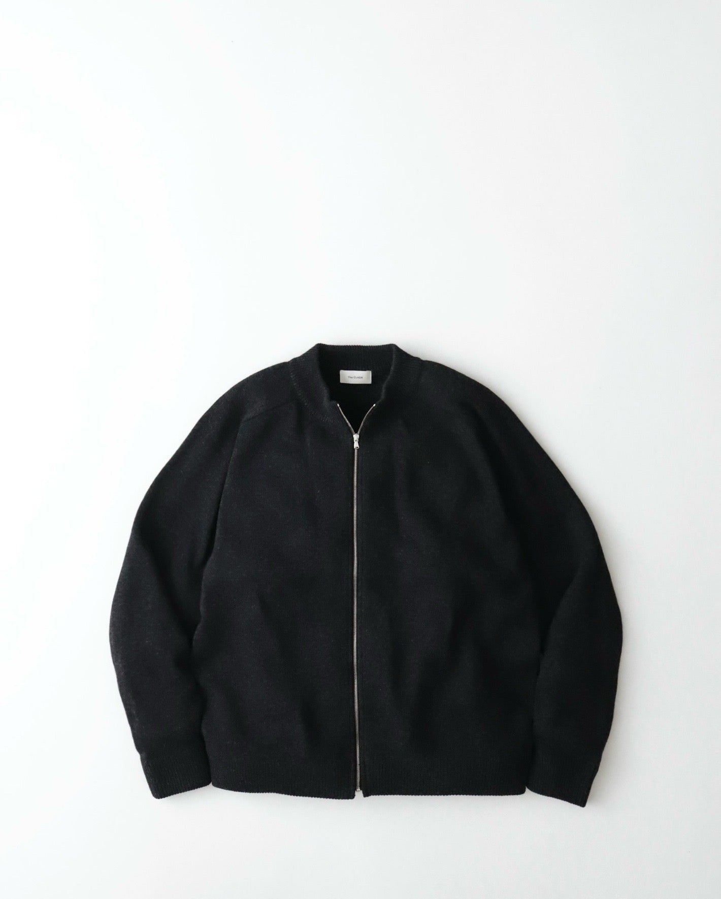 ZIP CREW NECK CARDIGAN｜LAMS WOOL PLAIN KNITTED