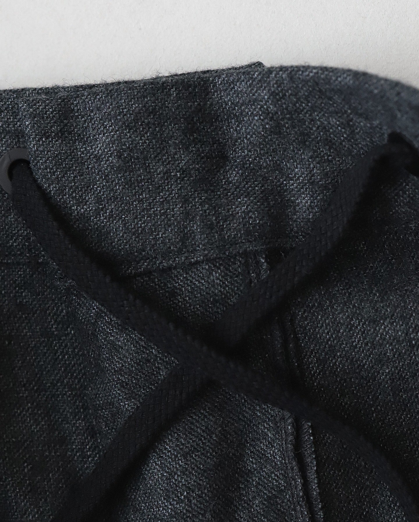 LINEN WOOL TWILL LOOSE FIT PANTS