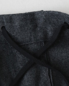 LINEN WOOL TWILL LOOSE FIT PANTS
