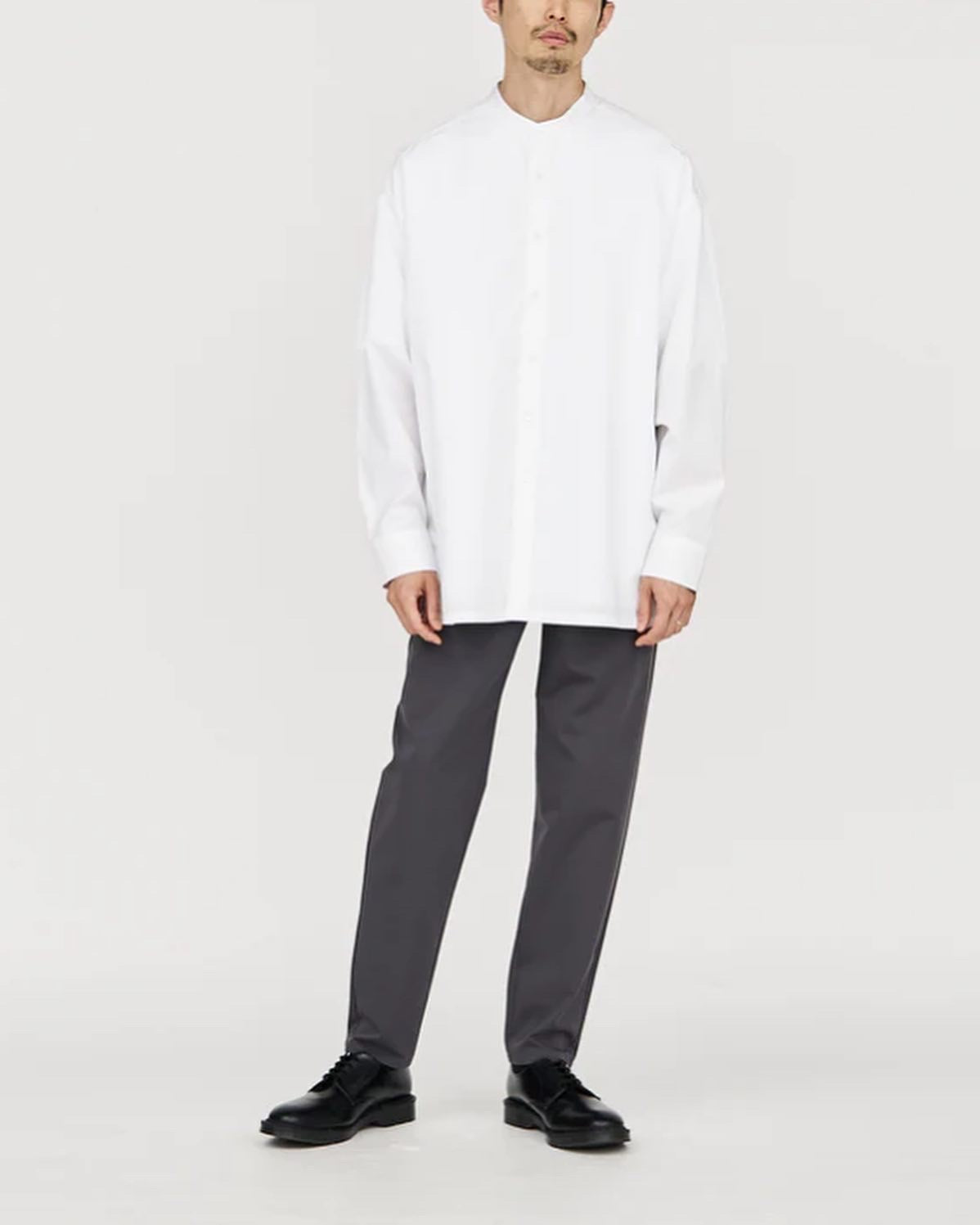 HIGH COUNT BAND COLLAR SHIRT