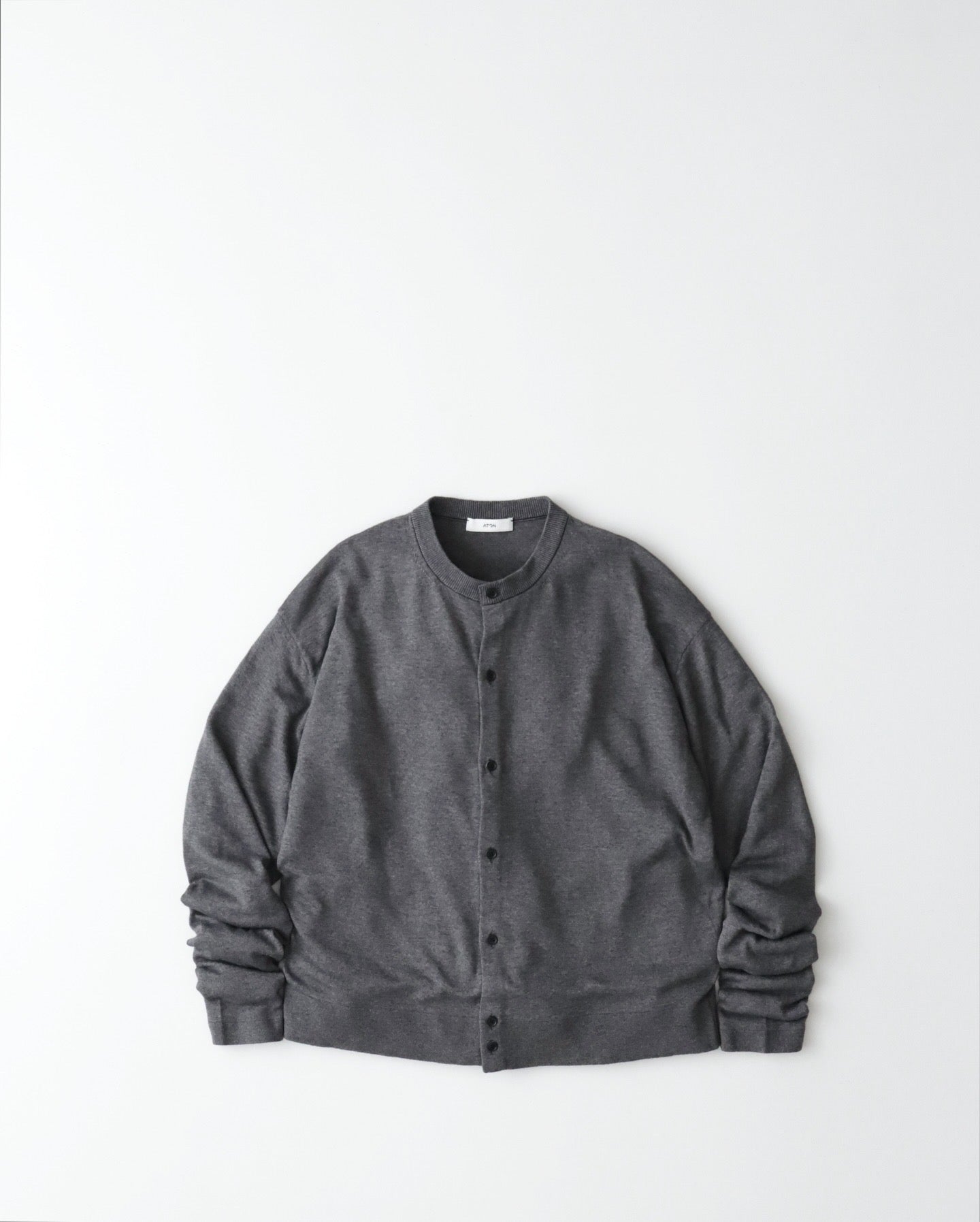 GARMENT DYED CASHMERE SILK CREWNECK CARDIGAN（WOMEN）