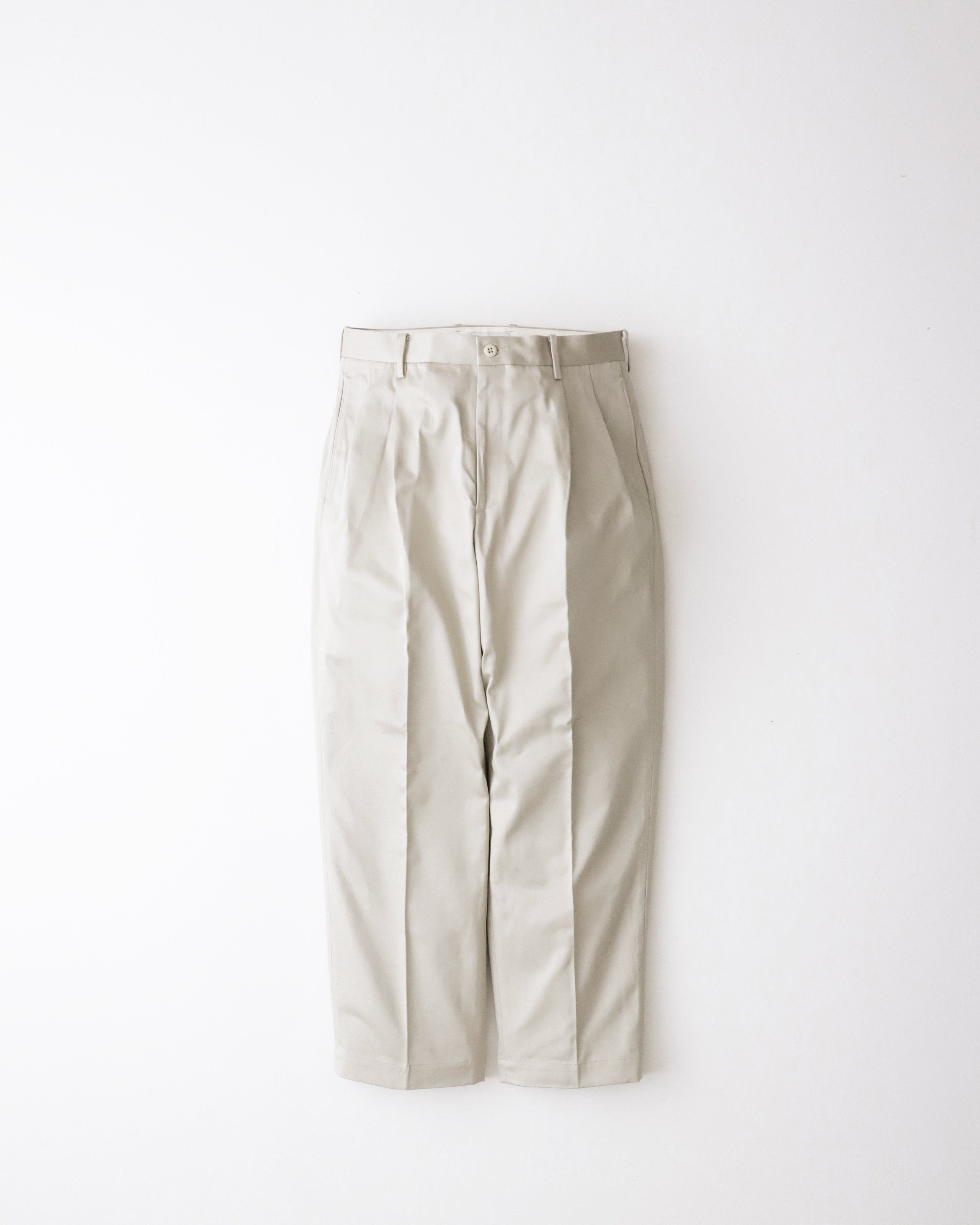 DOUBLE PLEATED CHINO TROUSERS