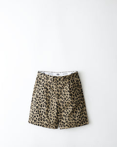DICKIES / LEOPARD PLEATED SHORT TROUSERS